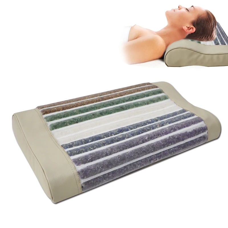Neck Traction Pillow - Bantal kristal giok permata pijat Chakra