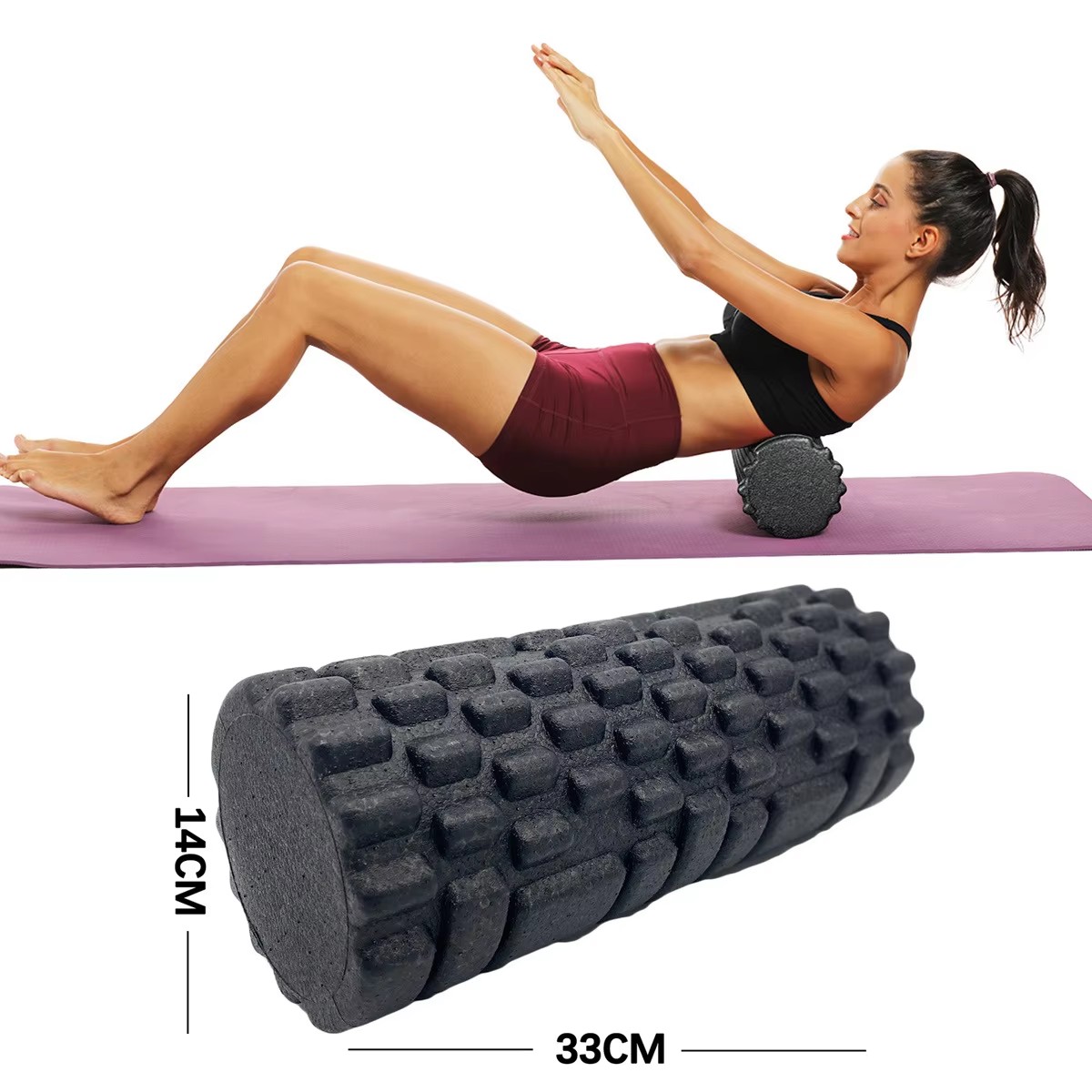 Foam Roller Trigger Point - 30/33Cm Rol Busa Kebugaran Rol Pijat