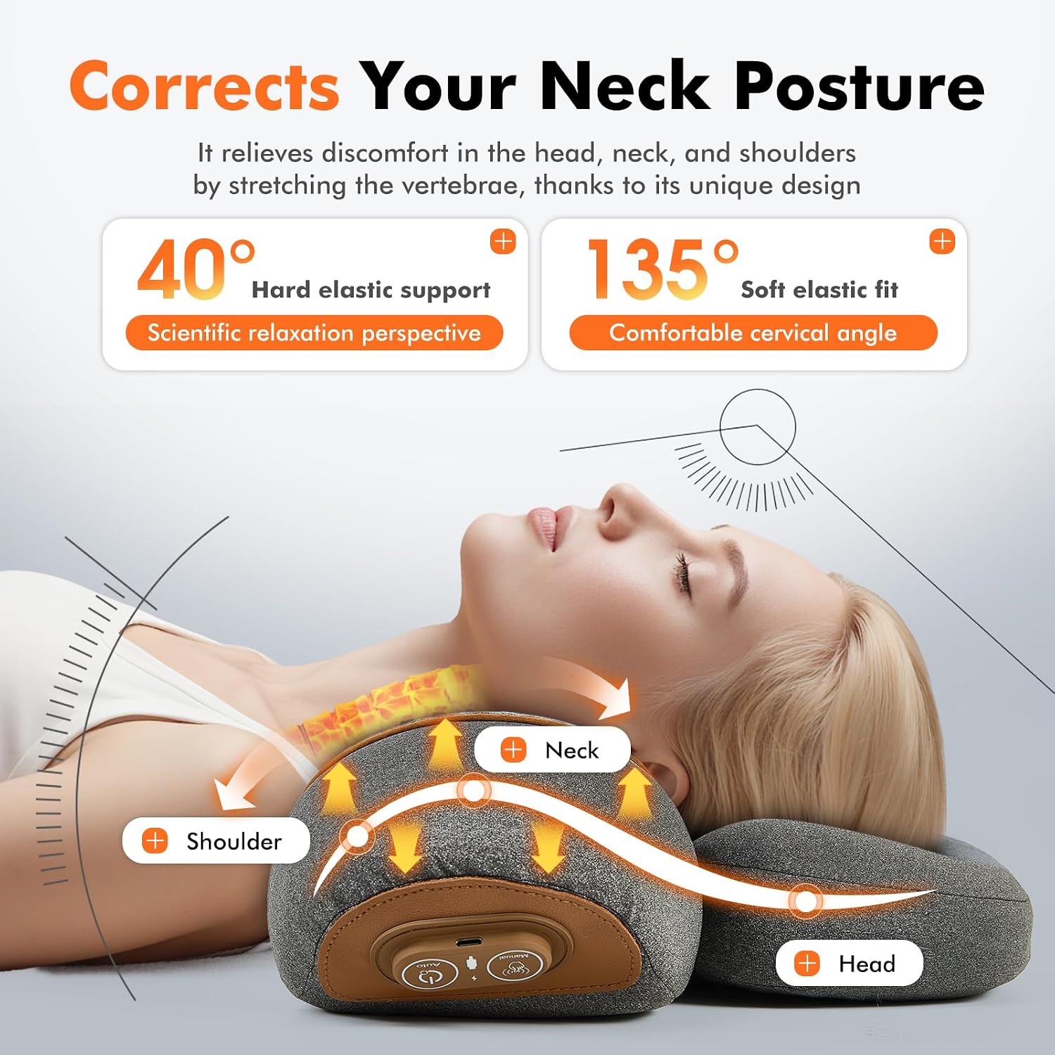 Bantal Pijat Leher 3-in-1 deng - Neck Traction Pillow ulasan dan harga
